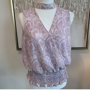 NWOT White House black market snakeskin print top